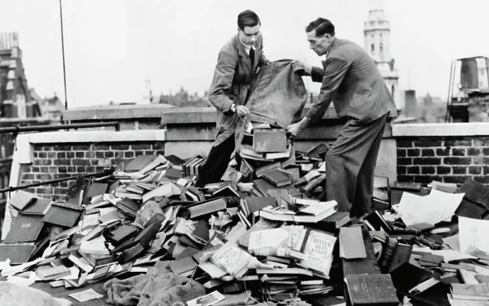 Framed Print : Using Books For Bomb Protection
