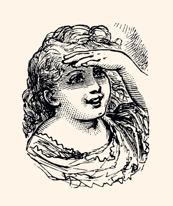Framed Print : USING HER HAND AS A SUN VISOR -XXXL with lots of details