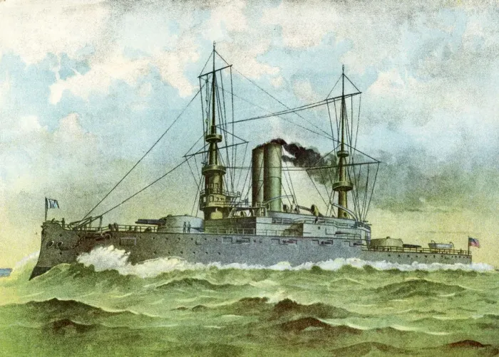 Framed Print : USS Alabama From 1899 Framed Print : USS Alabama From 1899