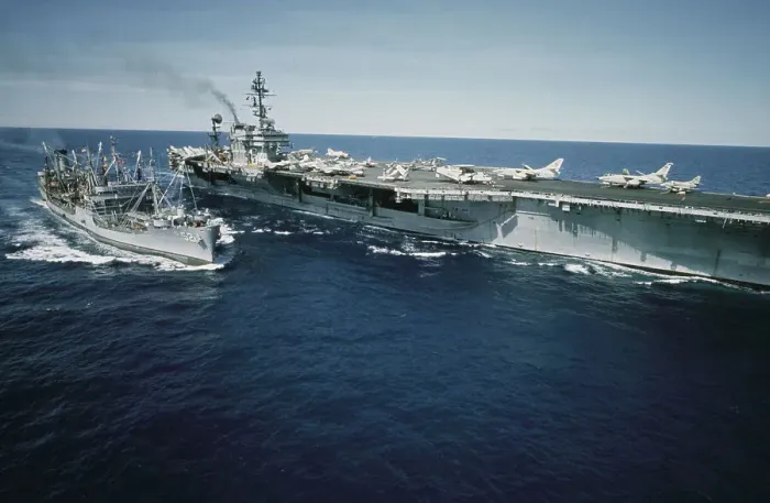 Framed Print : USS Cacapon & USS Constellation, Vietnam War Framed Print : USS Cacapon & USS Constellation, Vietnam War