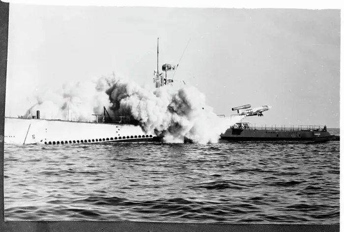 Framed Print : The USS Carbonero Launching a Guided Missile in the Pacific Framed Print : The USS Carbonero Launching a Guided Missile in the Pacific
