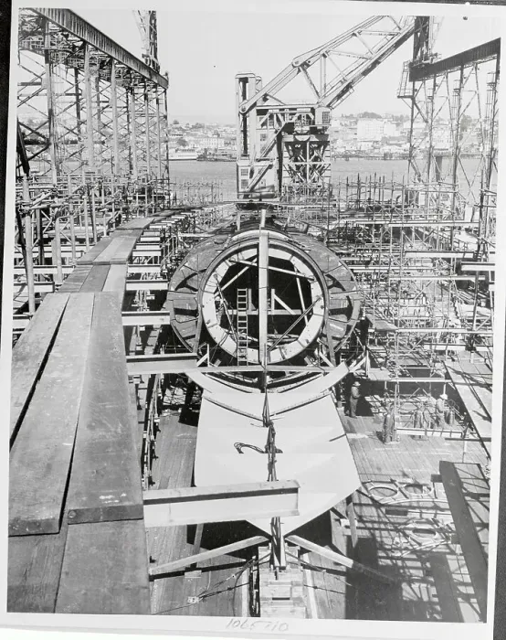 Framed Print : The USS Grayback Being Constructed Framed Print : The USS Grayback Being Constructed