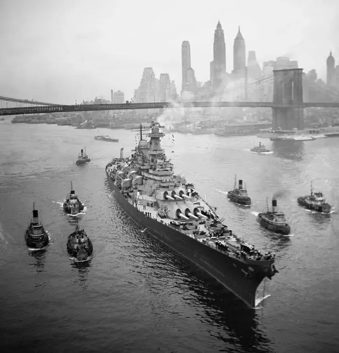 Framed Print : USS Missouri sailing under Bridge Framed Print : USS Missouri sailing under Bridge