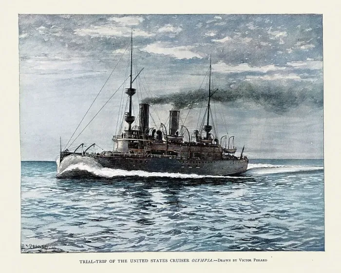 Framed Print : USS Olympia protected cruiser United States Navy warship, 1890s Miitary Naval History Framed Print : USS Olympia protected cruiser United States Navy warship, 1890s Miitary Naval History