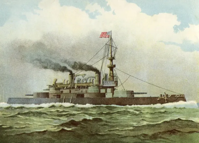 Framed Print : USS Oregon Going To Cuba From 1899 Framed Print : USS Oregon Going To Cuba From 1899