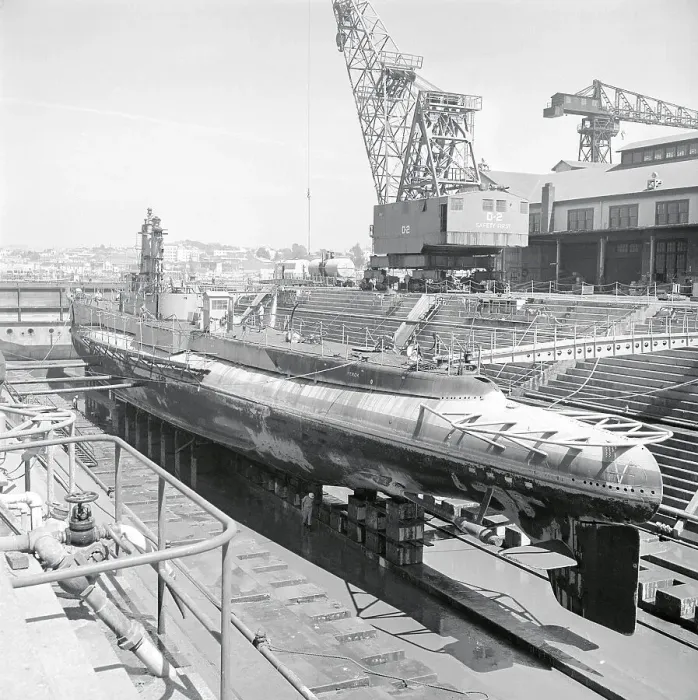 Framed Print : USS Perch Submarine in Dry Dock Framed Print : USS Perch Submarine in Dry Dock