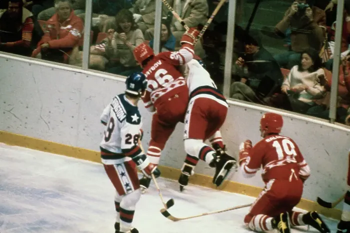 Framed Print : USSR Vs USA At Winter Olympics
