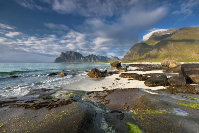 Framed Print : Utakleiv beach, Haukland, Vestvagoya, Lofoten, Nordland, Norway Framed Print : Utakleiv beach, Haukland, Vestvagoya, Lofoten, Nordland, Norway