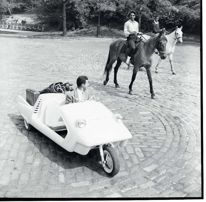 Framed Print : Utility Car and Horses Framed Print : Utility Car and Horses