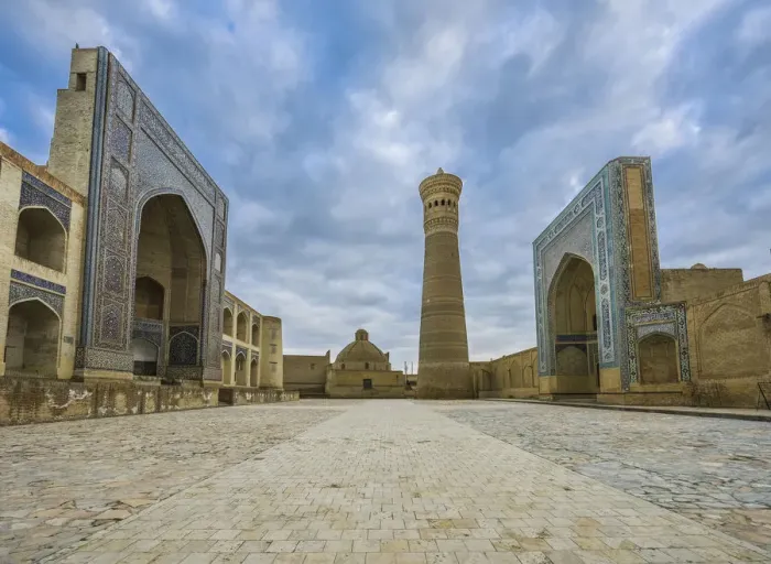 Framed Print : Uzbekistan, Bukhara, Kalon mosque and Mir I Arab Framed Print : Uzbekistan, Bukhara, Kalon mosque and Mir I Arab