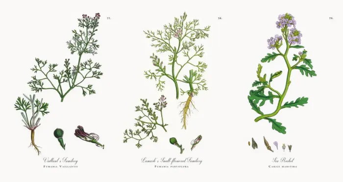 Framed Print : Vaillantas Fumitory, Fumaria Vaillantii, Victorian Botanical Illustration, 1863 Framed Print : Vaillantas Fumitory, Fumaria Vaillantii, Victorian Botanical Illustration, 1863