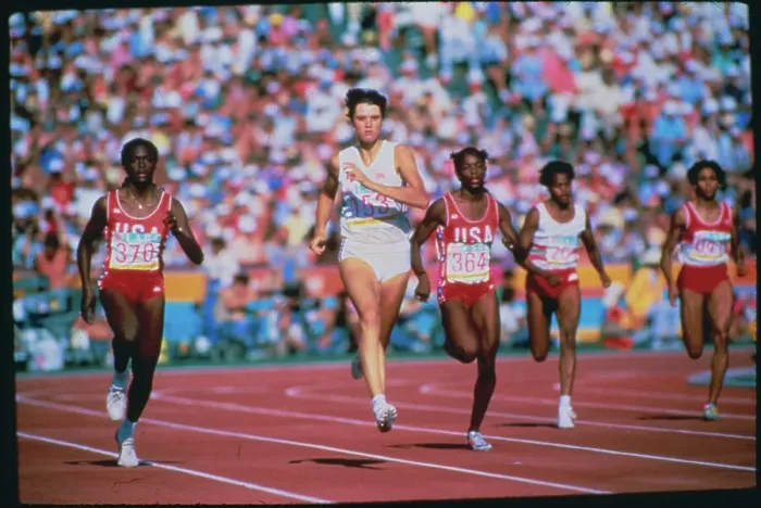 Framed Print : Valerie Brisco Leading in Race Framed Print : Valerie Brisco Leading in Race
