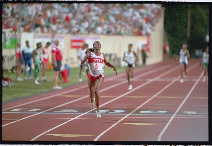 Framed Print : Valerie Brisco Winning Gold Medal Framed Print : Valerie Brisco Winning Gold Medal