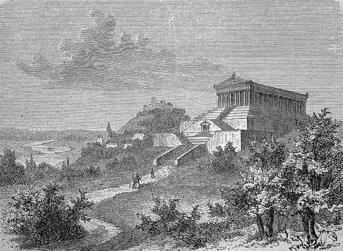 Framed Print : The Valhalla near Donaustauf, Regensburg, Bavaria, Germany, c. 1870 Framed Print : The Valhalla near Donaustauf, Regensburg, Bavaria, Germany, c. 1870
