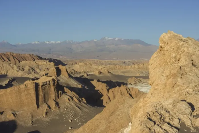 Framed Print : Valle de la Luna or Valley of the Moon in the evening light, San Pedro de Atacama, Antofagasta Region, Chile
