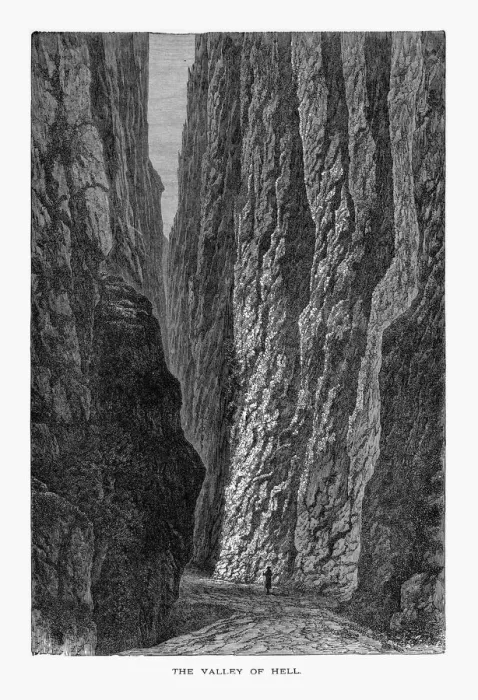 Framed Print : Valley of Hell in Black Forest, Ottenhoefen, Germany, Circa 188 Framed Print : Valley of Hell in Black Forest, Ottenhoefen, Germany, Circa 188