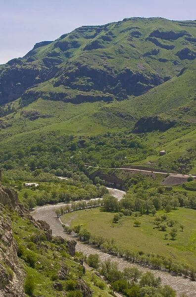 Valley of Mtkvari (Kura) landscape, Georgia