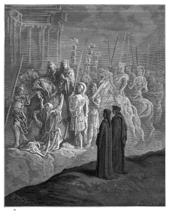 Framed Print : Valley of Rulers Dante Purgatory 1870 Framed Print : Valley of Rulers Dante Purgatory 1870