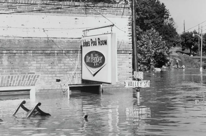 Framed Print : Valley Street Flooded Framed Print : Valley Street Flooded