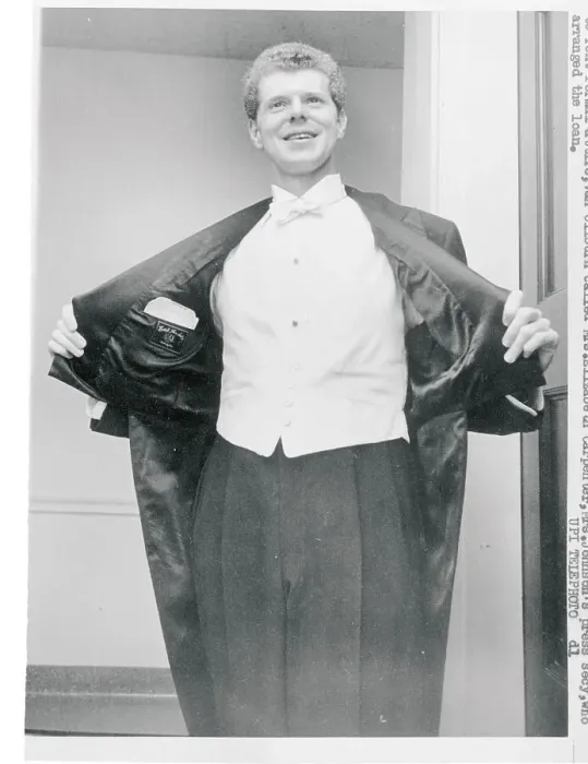 Framed Print : Van Cliburn Showing off Tuxedo Framed Print : Van Cliburn Showing off Tuxedo