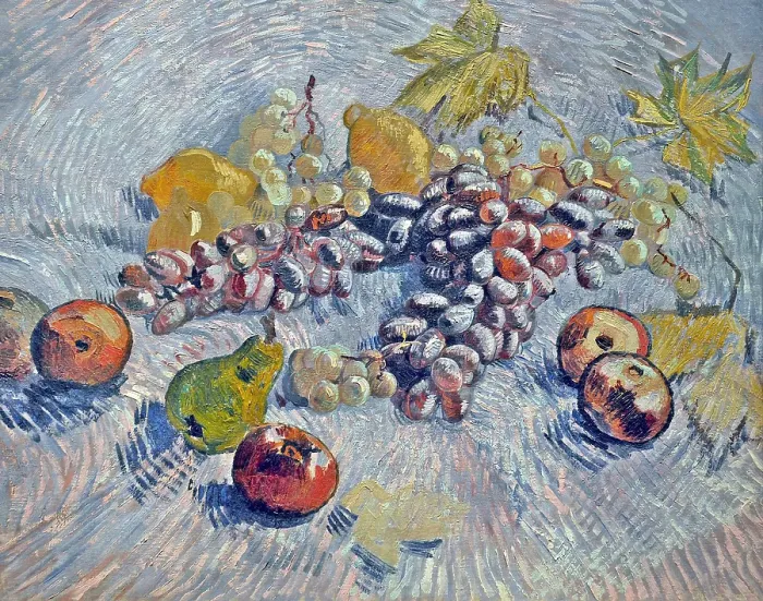 Framed Print : Van Gogh's Still Life With Grapes Framed Print : Van Gogh's Still Life With Grapes