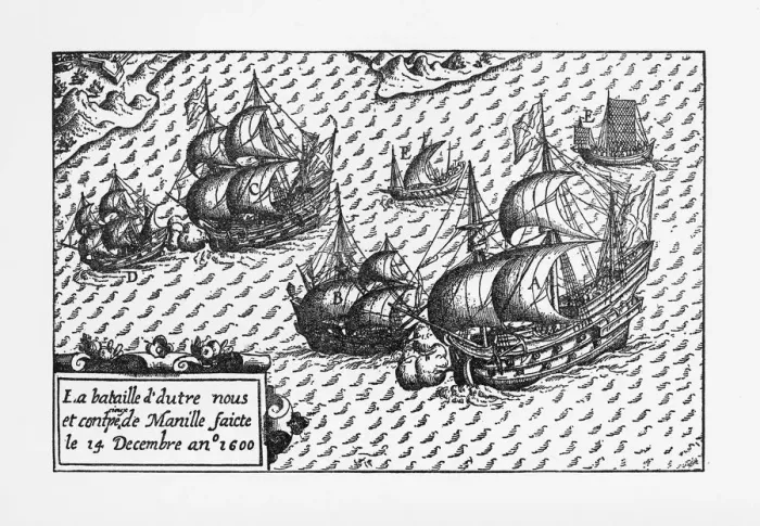 Framed Print : Van Noort Landing in Manila Bay, Philippines Engraving, 1600 Framed Print : Van Noort Landing in Manila Bay, Philippines Engraving, 1600