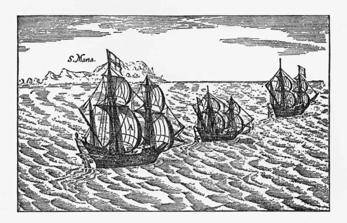 Framed Print : Van Noort Sailing the Strait of Magellan, Engraving of 1600 Framed Print : Van Noort Sailing the Strait of Magellan, Engraving of 1600