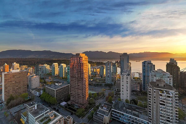 Vancouver BC Cityscape at Sunset