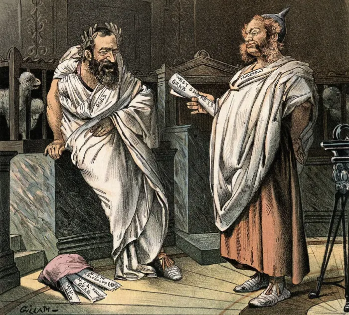 Framed Print : Vanderbilt and Gould in Togas Framed Print : Vanderbilt and Gould in Togas