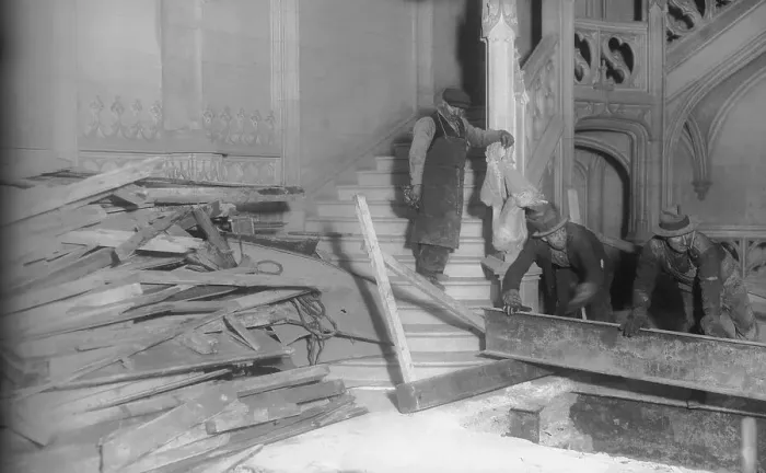Framed Print : Vanderbilt Mansion Being Demolished on Fifth Avenue Framed Print : Vanderbilt Mansion Being Demolished on Fifth Avenue