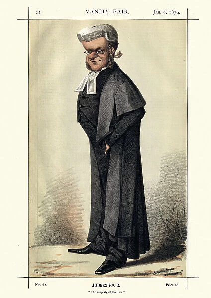 Vanity fair caricature of Chief Justice William Bovill