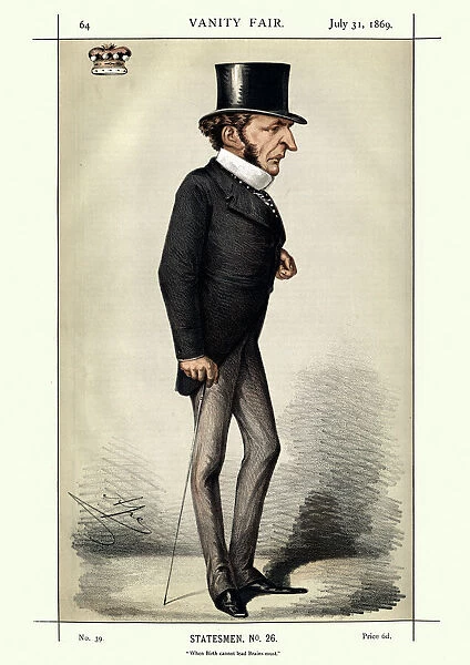 Vanity fair caricature of Hugh Cairns, 1st Earl Cairns