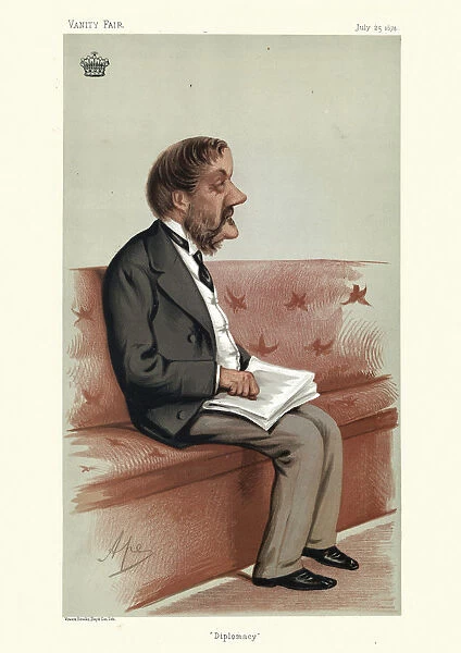 Vanity fair caricature, James Harris, Earl of Malmesbury, 1874