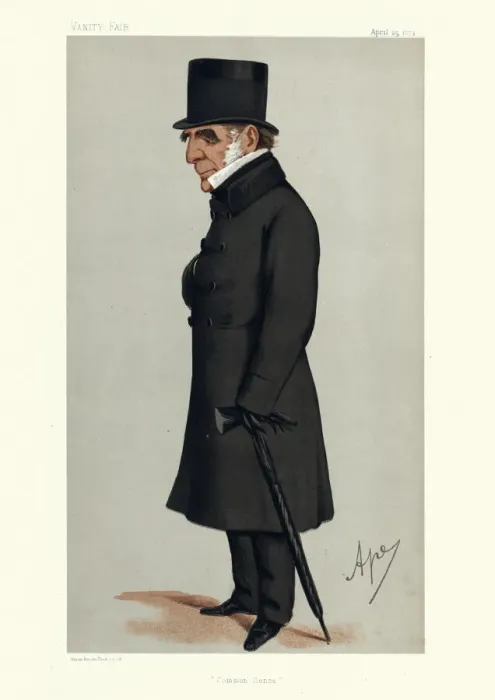 Framed Print : Vanity fair caricature of Joseph Warner Henley, Victorian British Conservative politician