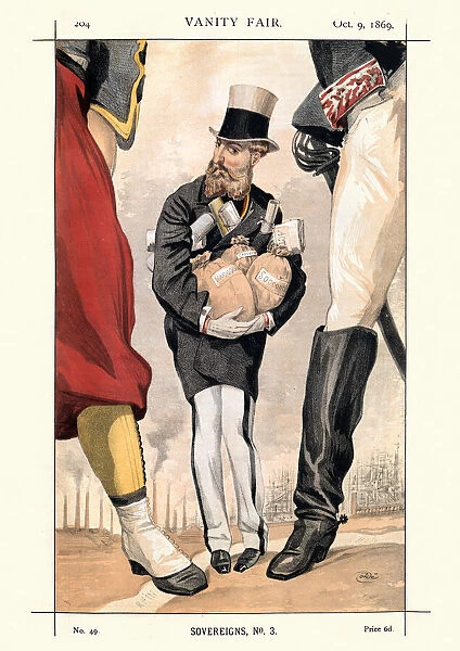 Vanity fair caricature of King Leopold II of Belgium