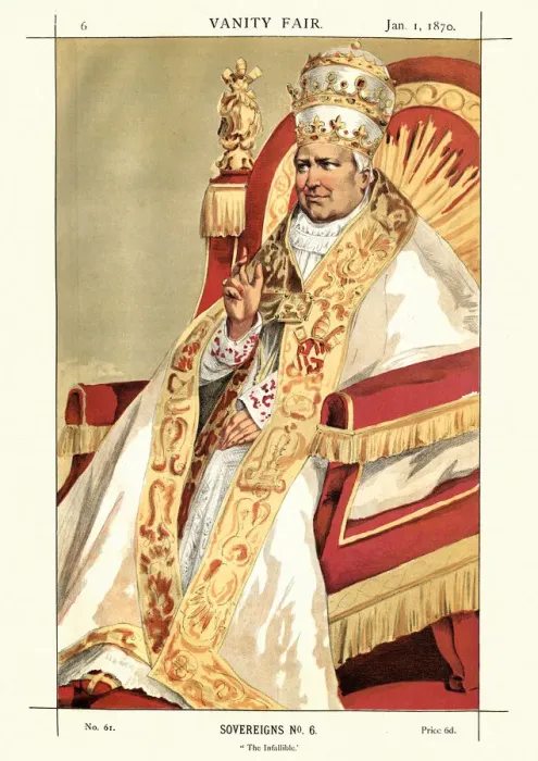 Framed Print : Vanity fair caricature of Pope Pius IX Framed Print : Vanity fair caricature of Pope Pius IX