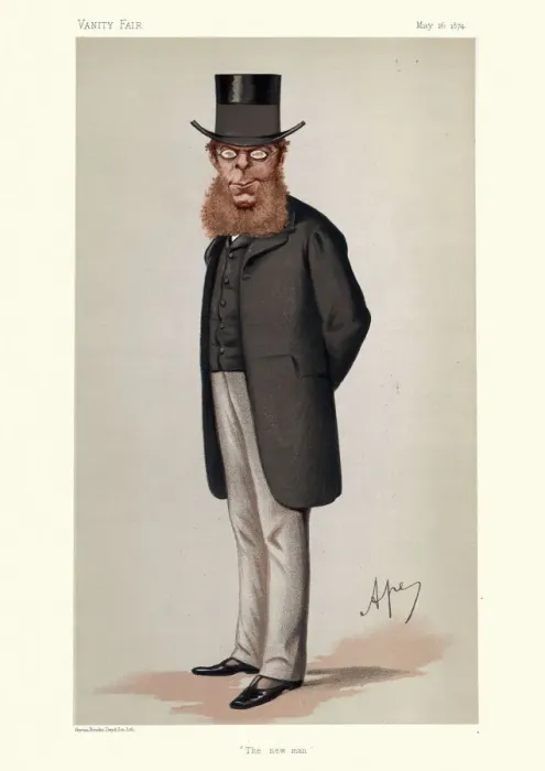 Framed Print : Vanity fair caricature of Richard Assheton Cross, 1st Viscount Cross