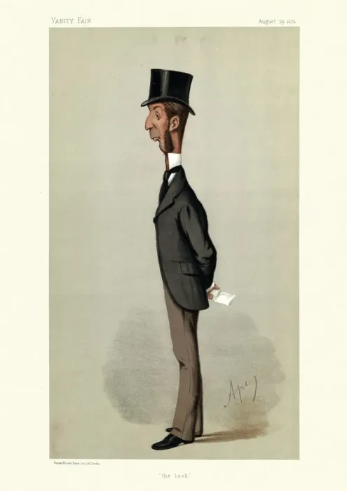 Framed Print : Vanity fair caricature, Rowland Winn, 1874, English industrialist