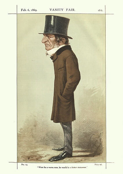 Vanity Fair Caricature of William Ewart Gladstone, 1869