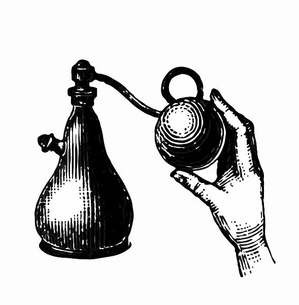 Vaporizer. Antique illustration of a vaporizer