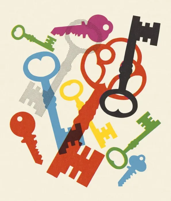 Framed Print : Variety of Keys