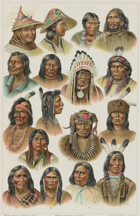 Framed Print : Various Indian Portraits I Framed Print : Various Indian Portraits I