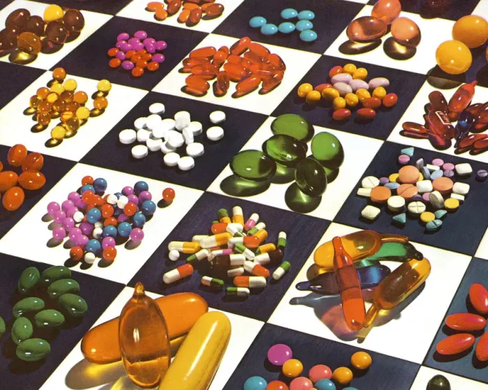 Framed Print : Various Pills on Checkerboard Framed Print : Various Pills on Checkerboard