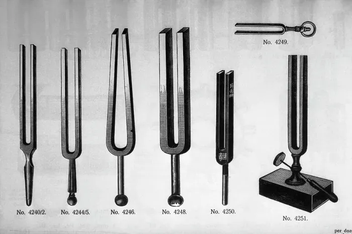 Framed Print : Various Tuning Forks