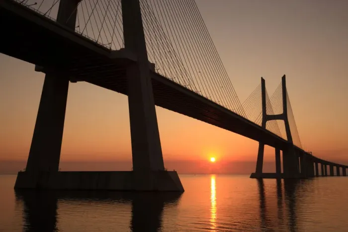 Framed Print : Vasco da Gama Bridge, Lisbon, Portugal Framed Print : Vasco da Gama Bridge, Lisbon, Portugal
