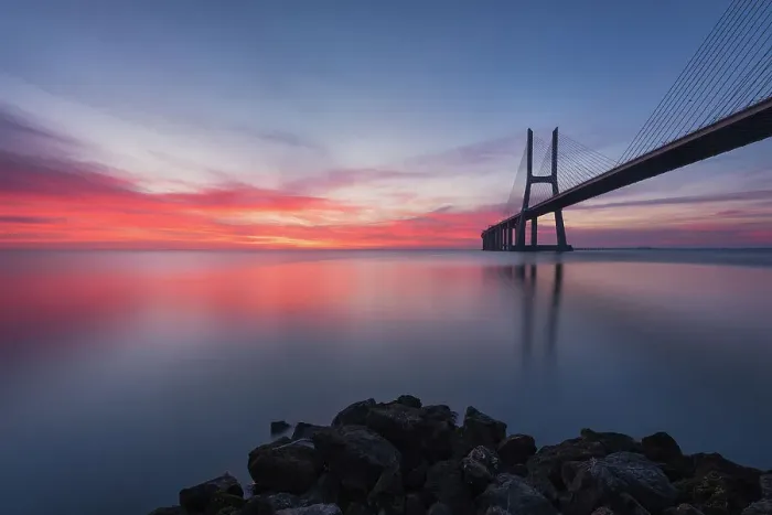 Framed Print : Vasgo da Gama Bridge, Lisbon Framed Print : Vasgo da Gama Bridge, Lisbon