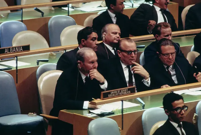 Framed Print : Vasily Kuznetsov And Soviet Delegates Framed Print : Vasily Kuznetsov And Soviet Delegates