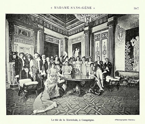 Vaudeville actors in a scene for he play Madame Sans-Gene is a historical comedy-drama by Victorien Sardou and Emile Moreau 19th Century History