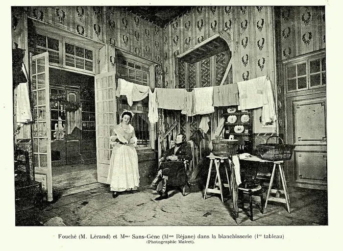 Framed Print : Vaudeville actors in a scene for he play Madame Sans-Gene is a historical comedy-drama by Victorien Sardou and Emile Moreau 19th Century History Framed Print : Vaudeville actors in a scene for he play Madame Sans-Gene is a historical comedy-drama by Victorien Sardou and Emile Moreau 19th Century History