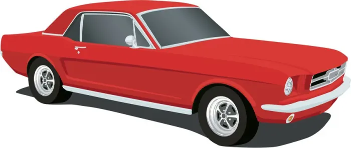 Framed Print : Vector Ford Mustang - 1965 Framed Print : Vector Ford Mustang - 1965